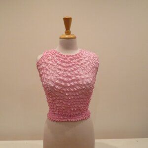 Women F.C One Size Fits Most Bubble Crinkle Popcorn Sleeveless Stretchy Tank Top